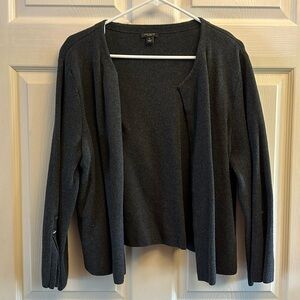 Ann Taylor Factory Open Front Shrug- Grey- XL